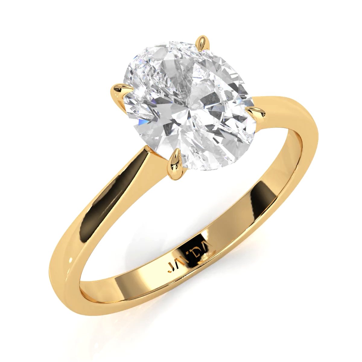 3g Lab Grown Diamond Tapper Solitaire IGI Certified Engagement Ring Setting 2mm 1.00 Ctw.